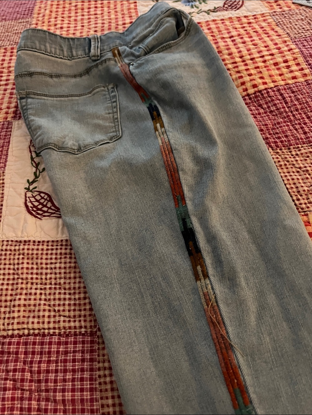 Knox Rose Light Blue Embroidered Skinny Denim Jeans
